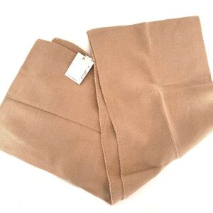 WEST LOOP NWT Unisex Tan Knit Medium Weight 12x67" Knit Sweater Scarf X2